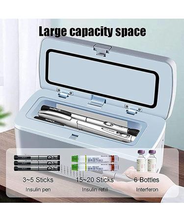 Portable Insulin Cool Box Mini Intelligent Electric Fridge Cooler Bag with Car USB Charging Cable for Travel Cool Box Airplane Car Family 220V-Battery*1 - Buy Online on SooperMarket.com