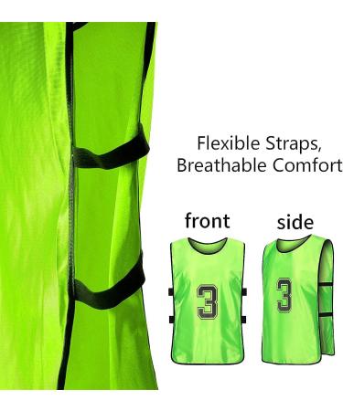 24 Pcs Lightweight Numbered Soccer Practice Vests for Men, Youth & Adults - Scrimmage Jerseys for Soccer, Lacrosse Training - Sport Supplies - Buy Online on SooperMarket.com