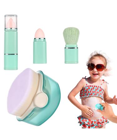 Sunscreen Applicator Brush with 2-in-1 Brush Portable Tender Fiber Wool Mini Sunscreen Brush Body Makeup Brush for Kids