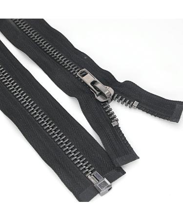 10 22 Inch Metal Jacket Zippers Black Nickel Separating Zipper Heavy Duty Zippers Replacement Zipper for Sewing Crafts Jackets Coats Vest Bags Luggage SHUNLI 22
