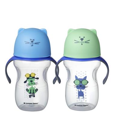 Tommee Tippee Natural Transition Soft Spout Sippy Cup  Boy   12+ Months  2pk Blue & Green