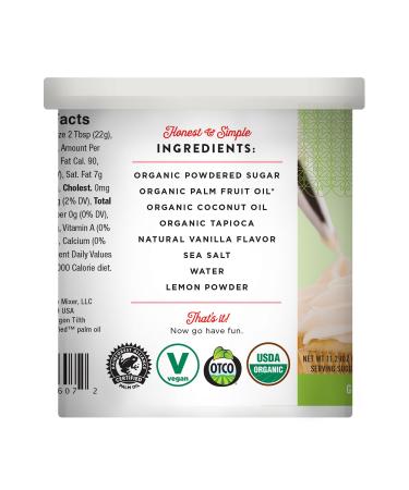 Miss Jones Baking Organic Vegan Cream Cheese Buttercream Frosting - 11.29 oz for Icing & Decorating - Buy Online on SooperMarket.com