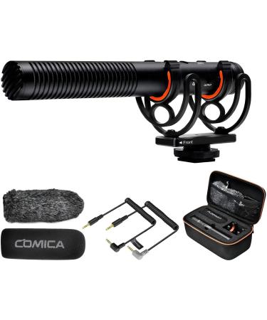 comica Shotgun Microphone, CVM-VM20 Professional Super Cardioid Video Microphone with Shock Mount, Camera Microphone Kit for Smartphone/DSLR Camera/Camcorder, Perfect for Interview/Video Recording