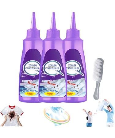 Qosneoun Urcstyle Stain Remover Urcstyle Laundry Stain Remover Homezo Laundry Stain Remover Active Enzyme Laundry Stain Remover Stain Remover for Clothes Quick Laundry Dry Cleaner (3 Pcs)