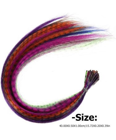50pcs Colored Hair Extension Set - Hair Wig, Tinsel, Hair Band Kit for Women - High Temperature Wire, Bulk Wigs - European & American Style - Buy Online on SooperMarket.com