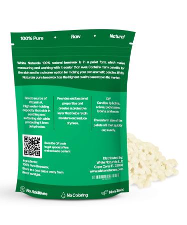 Buy Pure White Beeswax Pellets - 1 lb Cosmetic Grade Triple Filtered for DIY Lip Balms Lotions & Candles | Natural & High Quality - Buy Online on SooperMarket.com