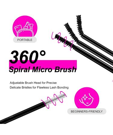 CAELYMINE Lash Bond & Remover: Cluster Lash Glue for Sensitive Eyes, Strong 48-Hour Hold, Waterproof, Latex-Free with Rose Extract - DIY Eyelash Extension Kit - Buy Online on SooperMarket.com