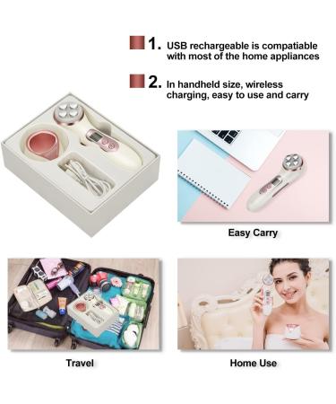 MiSMON 5 in 1 Facial Massager with High Frequency Wand and LED Light Therapy for Skin Tightening, Wrinkle and Acne Removal - Buy Online on SooperMarket.com