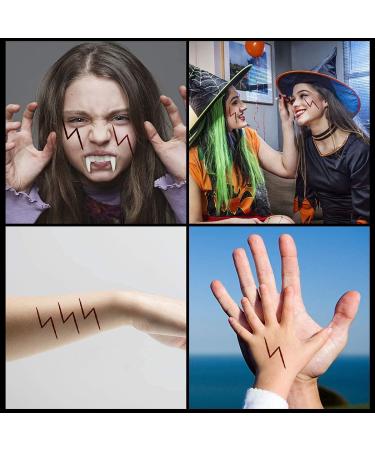 Wizard Lightning Bolt Scar Temporary Tattoos - Set of 24 for Halloween Party Favors - Buy Online on SooperMarket.com