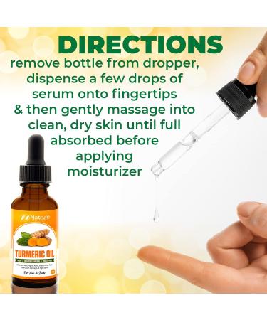 Turmeric Serum for Face & Body - All-Natural Brightening Oil for Dark Spots Acne Relief & Scars - Handcrafted USA Skincare - Buy Online on SooperMarket.com
