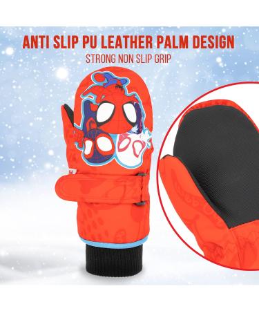 Spiderman Toddler Snow Gloves | 3M Thinsulate Waterproof Mittens for Kids 2-5 Years | Winter Gloves with Spidey and Friends - Buy Online on SooperMarket.com
