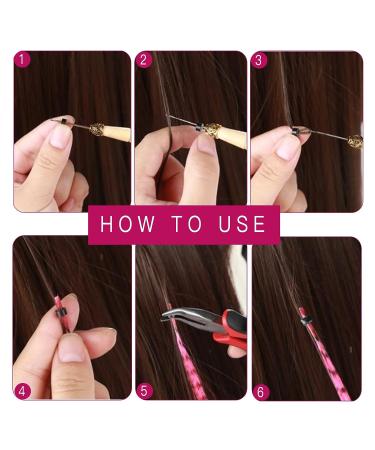 Feather Hair Extensions Kit: 16 Inches 50 Strands Colored Hair Extensions with Rooster & Peacock Feather Earrings - Ideal Christmas Hair Accessories for Women and Girls - Buy Online on SooperMarket.com