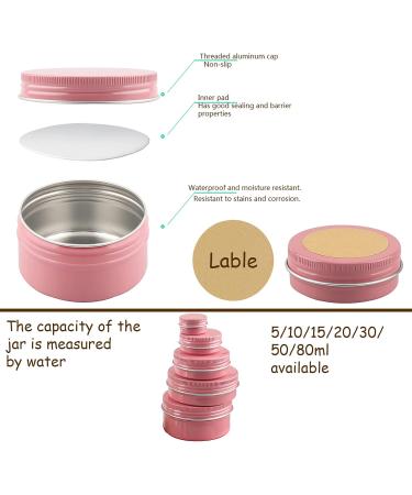 Buy BasicPacking 12-Piece 80ml Pink Empty Round Aluminum Screw Lid Cans - Ideal for Creams Candles & Cosmetics - Includes 50mm Stickers - Buy Online on SooperMarket.com