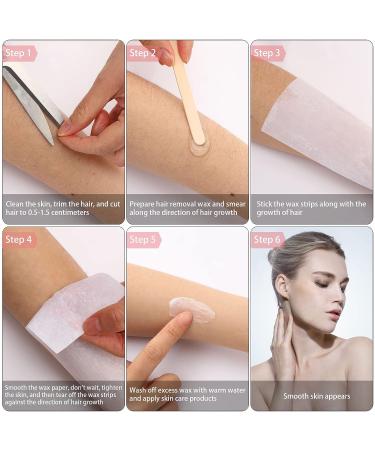 SEPGLITTER 300 ct Non Woven Wax Strips for Hair Removal - 2.8 x 7.9 Inch Face & Body Hair Cleaning - Buy Online on SooperMarket.com