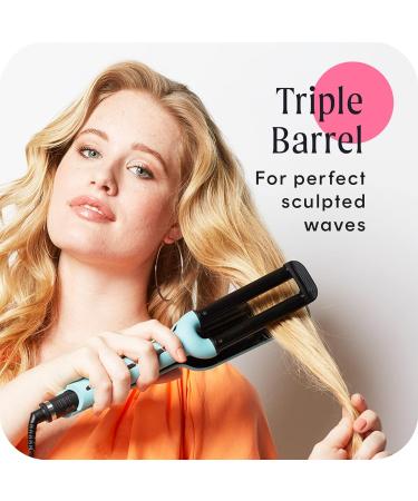 Buy Cosmopolitan Hair Waver Curling Iron - 3 Barrel Ceramic Curler for Beach Waves | Portable Styling Tool for Men & Women - Travel & Home Use - Buy Online on SooperMarket.com