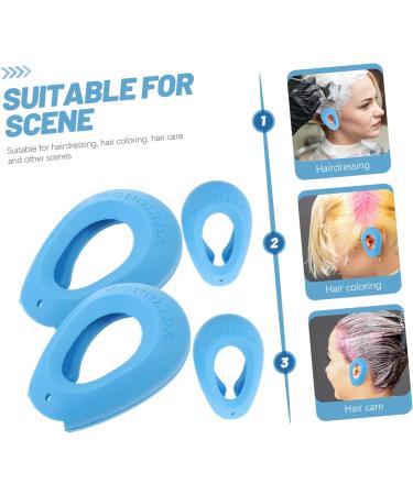 COOLHIYA 2 Pairs Hair dye Ear caps Heat Protection Hair Dyeing Supplies Ear caps for Hair dye Hair dye Ear Cover Hair Coloring Ear Cover Ear Muffs Silica Gel tab Accessories Men and Women Blue 7.5x5cm - Buy Online on SooperMarket.com