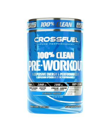 Pre Workout Powder with Creatine HCL Beta Alanine L Citrulline Explosive Energy and Performance Icy Blue Razz Flavour 100% Clean: No Added Sugar Artificial Colours or Flavours - 170g