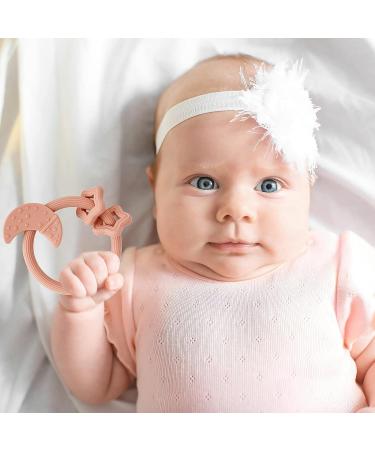 Eoopoon Silicone Baby Teething Toy - BPA Free Silicone Baby Ring Teether for Soothing Gums - Perfect Baby Shower or Birthday Gift for Boys and Girls (Sage) - Buy Online on SooperMarket.com