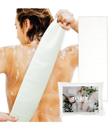 Korean Body Exfoliating Cloth for Sensitive Skin - Eco-Friendly Wash Scrubber for Clean Shower Towels - Loofah Scrub for Back - 11.4 x 38.2 Inches - Buy Online on SooperMarket.com