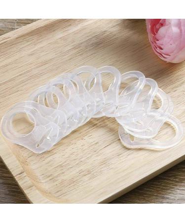 Transparent Silicone Button Rings - 10 Pack | Silicone Rings for Pacifier Chains & Mam NUK Pacifiers - Buy Online on SooperMarket.com