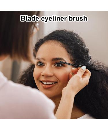 Virtcooy Eyebrow Brush | Eyeliner Brushes | Flat Eyeliner Brushes for Precision Makeup Application Fine Angled Ultra Thin Slanted Flat Angle A102 - Buy Online on SooperMarket.com