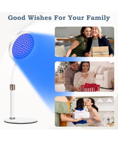 Red Light Lamp for Face 100LEDs Red and Blue Light Device 415nm Blue & 660nm Red & 850nm Infrared Light Adjustable Height Angle & Brightness for Home/Office Use Red&Blue - Buy Online on SooperMarket.com