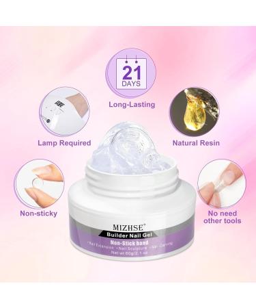 MIZHSE 60g/2.1oz Solid Builder Gel for Nail 4 in 1 Clear Sculpture Solid Nail Extension Gel for Nail Non-Sticky Hand Builder Gel Carving Gel Modeling Nail Art Gel Solid Clear Builder Gel - Buy Online on SooperMarket.com