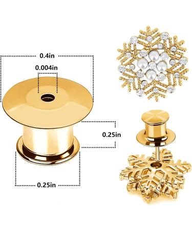 20Pcs Metal Pin Backs Locking Locking Pin Backs with Storage Case Pin Backs for Brooch Tie Hat Badge Insignia Gold - Buy Online on SooperMarket.com