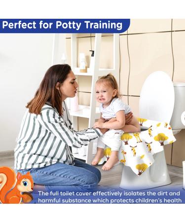 40-Pack Disposable Toilet Seat Covers - BABEnjoy Giraffe Pattern Extra Large - Ideal for Kids, Toddlers, and Adults - Potty Training, Public Bathrooms, Airplanes - Buy Online on SooperMarket.com