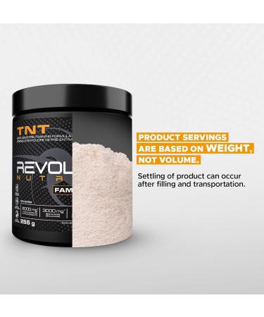 Revolution Nutrition TNT Pre-Workout Powder Pumps & Strength Extreme Intensity Hyper Concentrate Citrulline Malate 2:1 Beta Alanine Agmatine Sulfate Caffeine For Men & Women 255g 30 Servings (Candy Peach 0.56 Pound) - Buy Online on SooperMarket.com