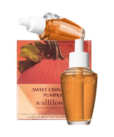 Bath & Body Works Sweet Cinnamon Pumpkin Wallflowers Home Fragrance Refills, 2-Pack (1.6 fl oz total) Spice 2 bulbs