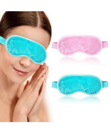Scettar 2 pieces of eye mask cooling warming cooling goggles for migraine gel cool mask gel eye mask cooling cooling glasses reusable for migraines dry hot cold therapy swollen eyes