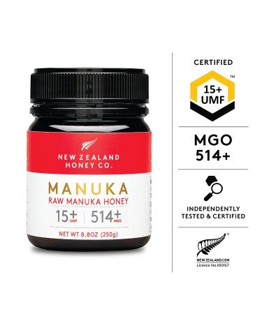 New Zealand Honey Co. Raw Manuka Honey UMF 15+ | MGO 514+ | 8.8oz Jar â€“ Authentic UMF Certified - Buy Online on SooperMarket.com