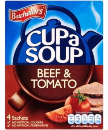 Cuppa Soup Variety Bundle - 4 Delicious Flavours - with Batchelors Cup a Soup Beef & Tomato Chicken & Leek Broccoli & Cauliflower and Mushroom - 16 Sachets in Total - Ready in Minutes - Buy Online on SooperMarket.com