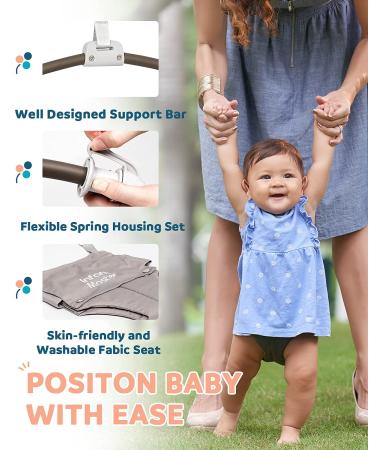 Infant Master Baby Doorway Jumper: Adjustable Strap, Soft Bouncer with Seat Bag - Grey - Buy Online on SooperMarket.com