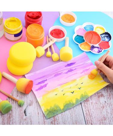 Hapeper 28-Piece Round Sponge Brush Set for Watercolor, Crafts & Face Painting - Buy Online on SooperMarket.com