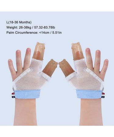 Adjustable Silicone Thumb Guard for Kids - Stop Thumb Sucking and Nail Biting with Breathable Compression Gloves (L) - Buy Online on SooperMarket.com