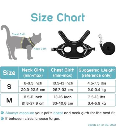AOKCATS Escape Proof Cat Harness and Leash Set - Reflective Strips, Adjustable Comfort - Small Cat, Kitten - Black, Medium - Buy Online on SooperMarket.com