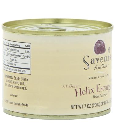 Saveurs Helix Escargot 1.5 Dozen | Net WT 7 oz 7 Ounce XL Pack of 3 - Buy Online on SooperMarket.com