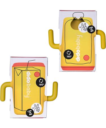 DIDOBABY Didopoucher: Two-in-ONE Anti-Spill Holder for Baby Food Pouches and Juice Bricks - Yellow - Buy Online on SooperMarket.com
