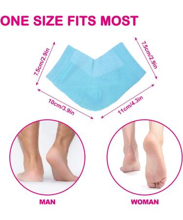 Moisturizing Gel Heel Socks Cracked Gel Heel Socks Toeless Heel Repair Socks for Women (Azure) - Buy Online on SooperMarket.com