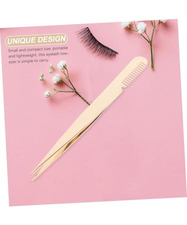 Gogogmee Eyelash Tweezers Eyelash Clamp Lash Tweezers with Comb Metal Lash Tweezers Lash Clamp Tweezers Eye Lash Tweezers for Women Eyebrow Tweezers with Comb Beauty Tools Tweezers for Men - Buy Online on SooperMarket.com