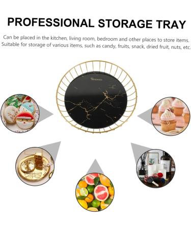 NAMOARLY Tall Fruit Bowl Dessert Trays Dessert Display Stand Fashion Food Plate Multipurpose Dried Fruit Black 25.3X25.3X12.3CM - Buy Online on SooperMarket.com