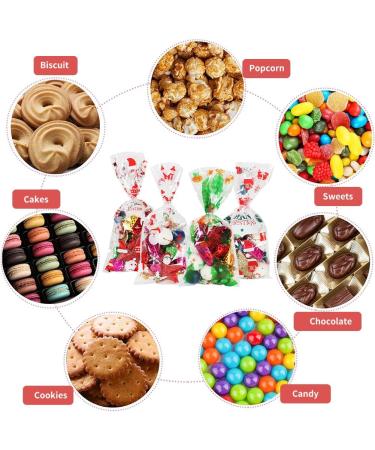 Christmas Cellophane Bags Christmas Candy Bags with Twist Ties Xmas Party Gift Bags Christmas Candy Cookie Bags Goodies Treat Bags for Christmas Party Supply Party Favor 50pcs - Buy Online on SooperMarket.com