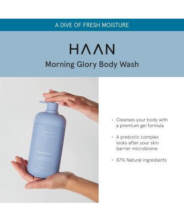 HAAN Natural Body Wash with Aloe Vera & Prebiotic Complex - 15.2 fl oz | Vegan Shower Gel for Men and Women | Soothes & Cleanses Dry Skin | Morning Glory Scent - Buy Online on SooperMarket.com