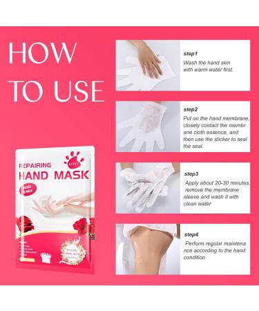APPTI Hand Mask 5 Pairs - Repair Dry, Rough, Cracked Hands with Rose & Milk - Moisturizing Hand Mask for Women & Men - Buy Online on SooperMarket.com