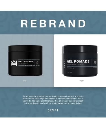 CRVFT Gel Pomade 4oz | High Shine/Medium Hold | Water Based/Water Soluble | Ideal For Short/Medium Thick Hair | Stylist Approved Scent | Men's Styling Product - Buy Online on SooperMarket.com