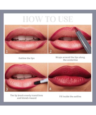 4PC Nude Lip Liner Set - Vegan & Cruelty-Free - Matte, Creamy Formula with Brush - Precise & Define for Easy Application - B01 - Buy Online on SooperMarket.com