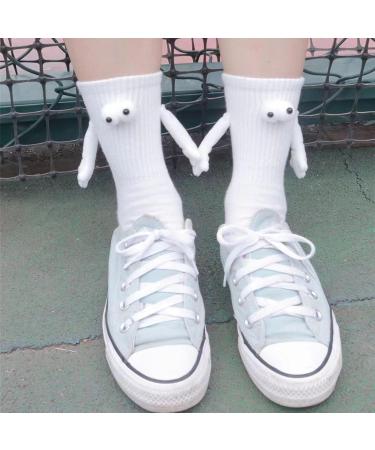 Magnetic Hand In Hand Socks - 6pcs Funny Couple Tube Socks Novelty Gift, White - Buy Online on SooperMarket.com