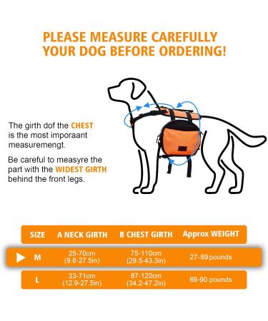 Ownpets Dog Backpack Saddlebag with Adjustable Strap Waterproof and Lightweight Dog Saddle Bag Harness Dog Pack Hound for Camping Traveling and Hiking M size - Buy Online on SooperMarket.com